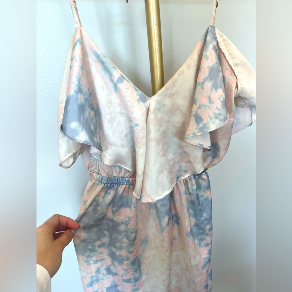 Kimchi blue mini dress, blue and white, size small